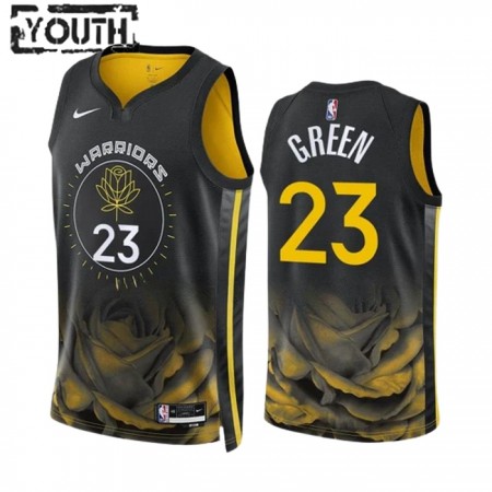 Maillot Enfant Golden State Warriors Draymond Green 23 2022-23 Nike City Edition Noir Swingman